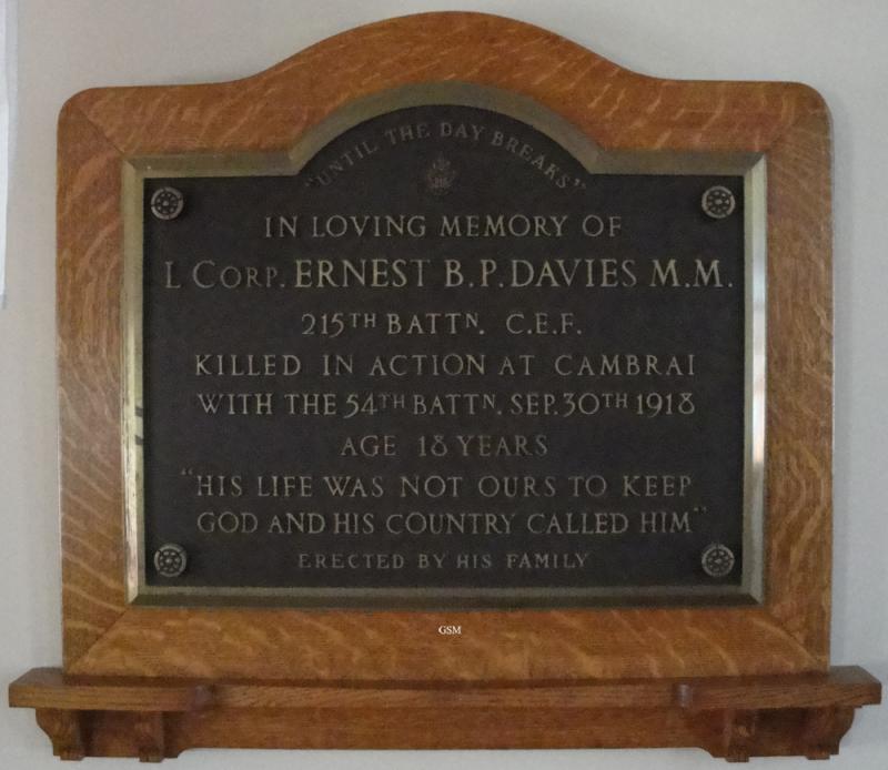Ernest Baden Powell Davies MM | Great War Centenary Association